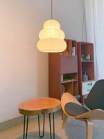 Bild in Gallery-Viewer laden, Beige Mulberry Paper Swag Pendant Light