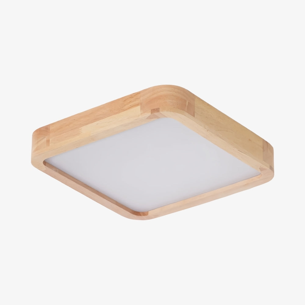 Plafonnier LignoForma en forme géométrique - Plafonnier LED contemporain en bois pour chambre et salon