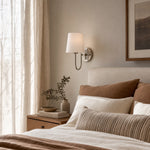 Charger l'image dans la visionneuse de galerie, French style wall sconce in a soft bedroom setting