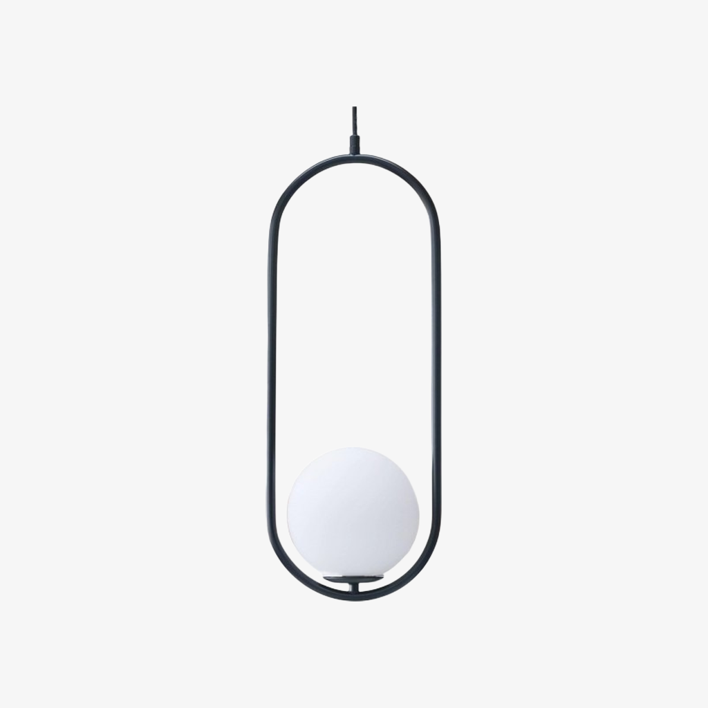 Suspension Moderne Halozen - Lampe Suspendue Décorative au Profil Ovale Doux pour Salon