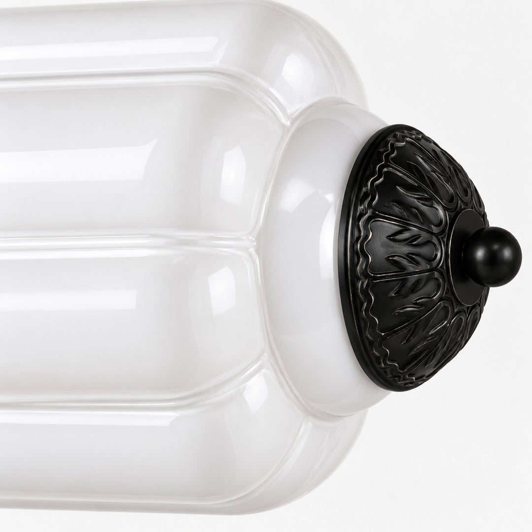 Eloise fluted milk-glass plug-in wall sconce
