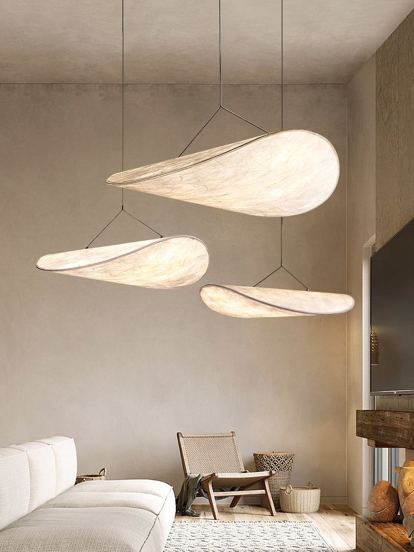 Cloudlike Mulberry Silk Plug-In Pendant Light