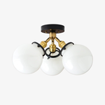 Cargar imagen en el visor de la Galería, Glorica Glass Globe Light - Mid Century Semi Flush Ceiling Lamp
