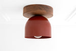Charger l&#39;image dans la visionneuse de galerie, Metio Dome Modern Rustic Ceiling Light - Wooden and Metal Fusion
