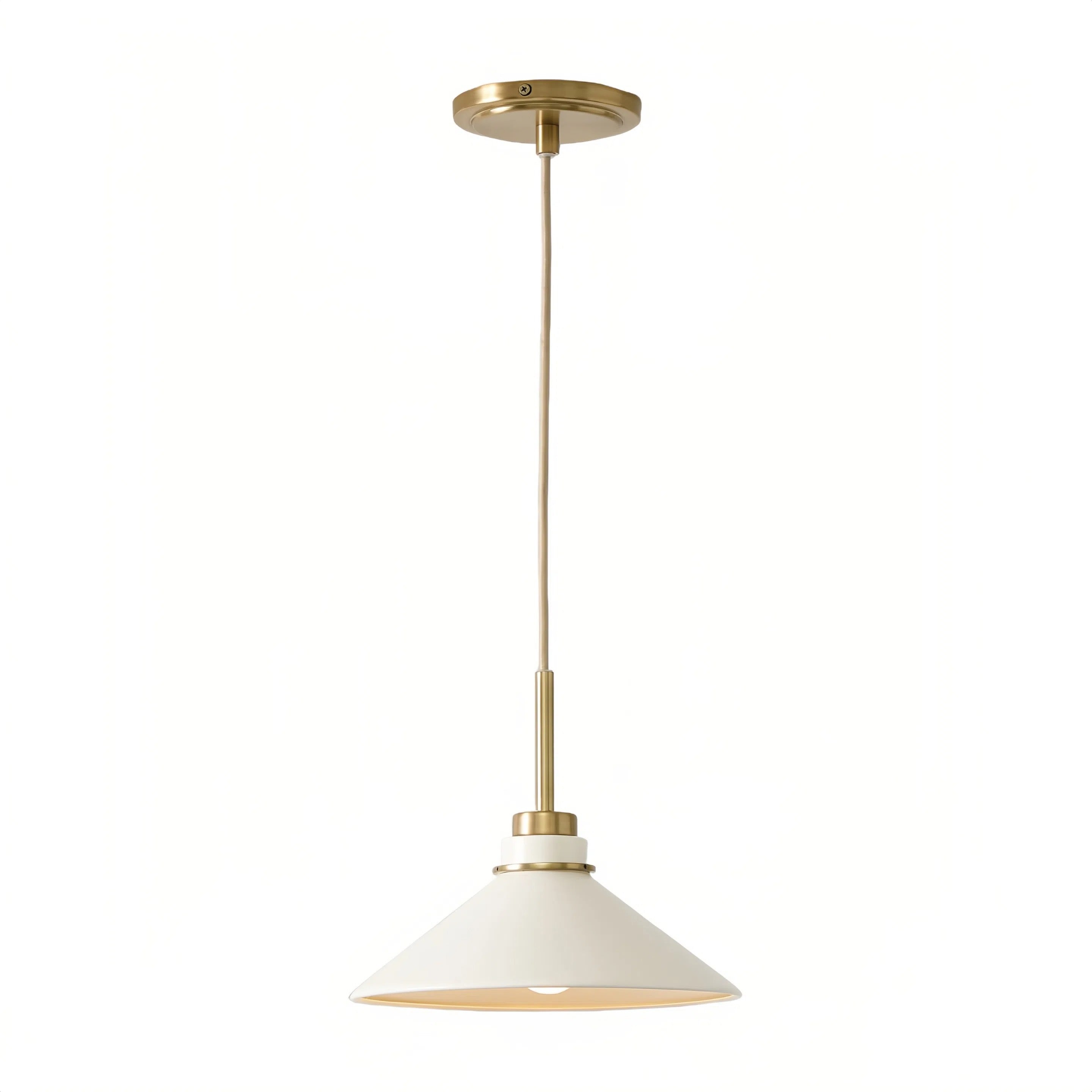 Aurenza Modern Farmhouse  Cone Pendant Light – Dimmable Kitchen and Entryway Lighting