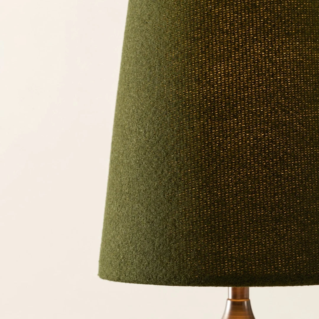 Green velvet chandelier shade texture