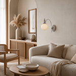 Bild in Gallery-Viewer laden, Bauhaus milk coffee glass wall lamp view 5