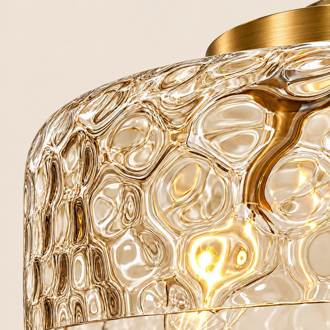 Vintage Adjustable Glass Pendant Light