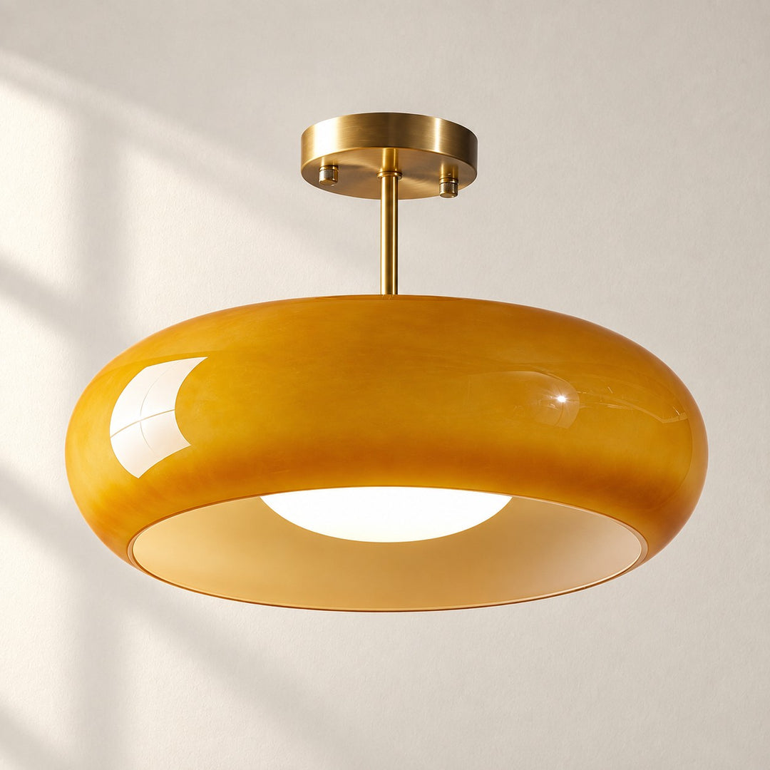 Bauvia Bauhaus Modern Round Glass Ceiling Lamp