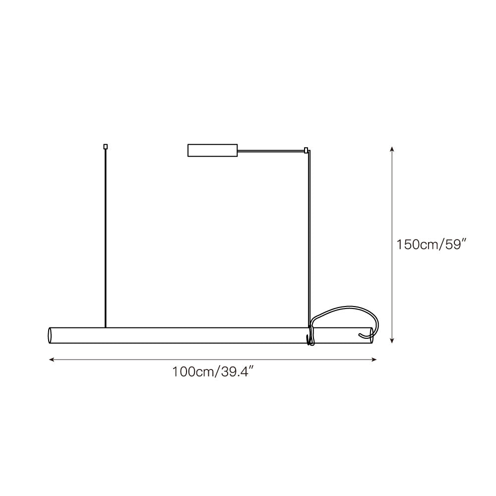 Tubular Lineare LED Pendelleuchte