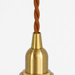 Load image into Gallery viewer, Braided cord and oxidized brass lamp holder detail
