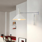 Cargar imagen en el visor de la Galería, Aplique de pared de metal blanco con brazo ajustable
