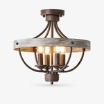 Bild in Gallery-Viewer laden, Aged bronze semi flush product identity / SKU image