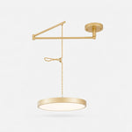 Load image into Gallery viewer, Gold 30 cm movable round pendant light