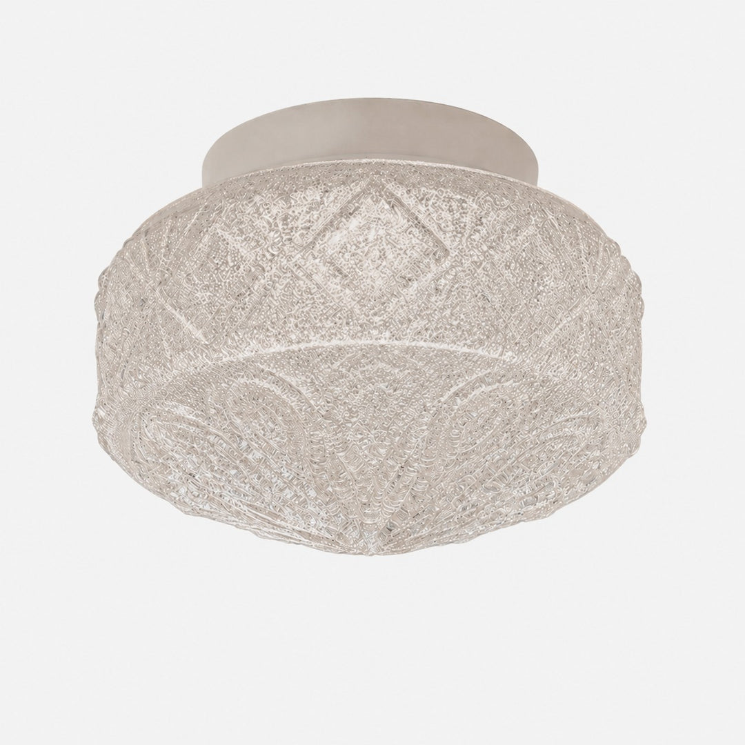 Textured sand glass flush mount ceiling light