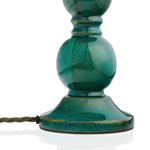 Charger l'image dans la visionneuse de galerie, Lampe de table sculpturale Grainora avec base en grain de bois naturel et abat-jour en tissu pour intérieurs chaleureux