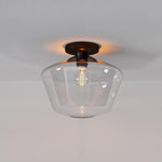 Load image into Gallery viewer, Merin Minimalist Sleek Geometric Glass Flushmount Light
