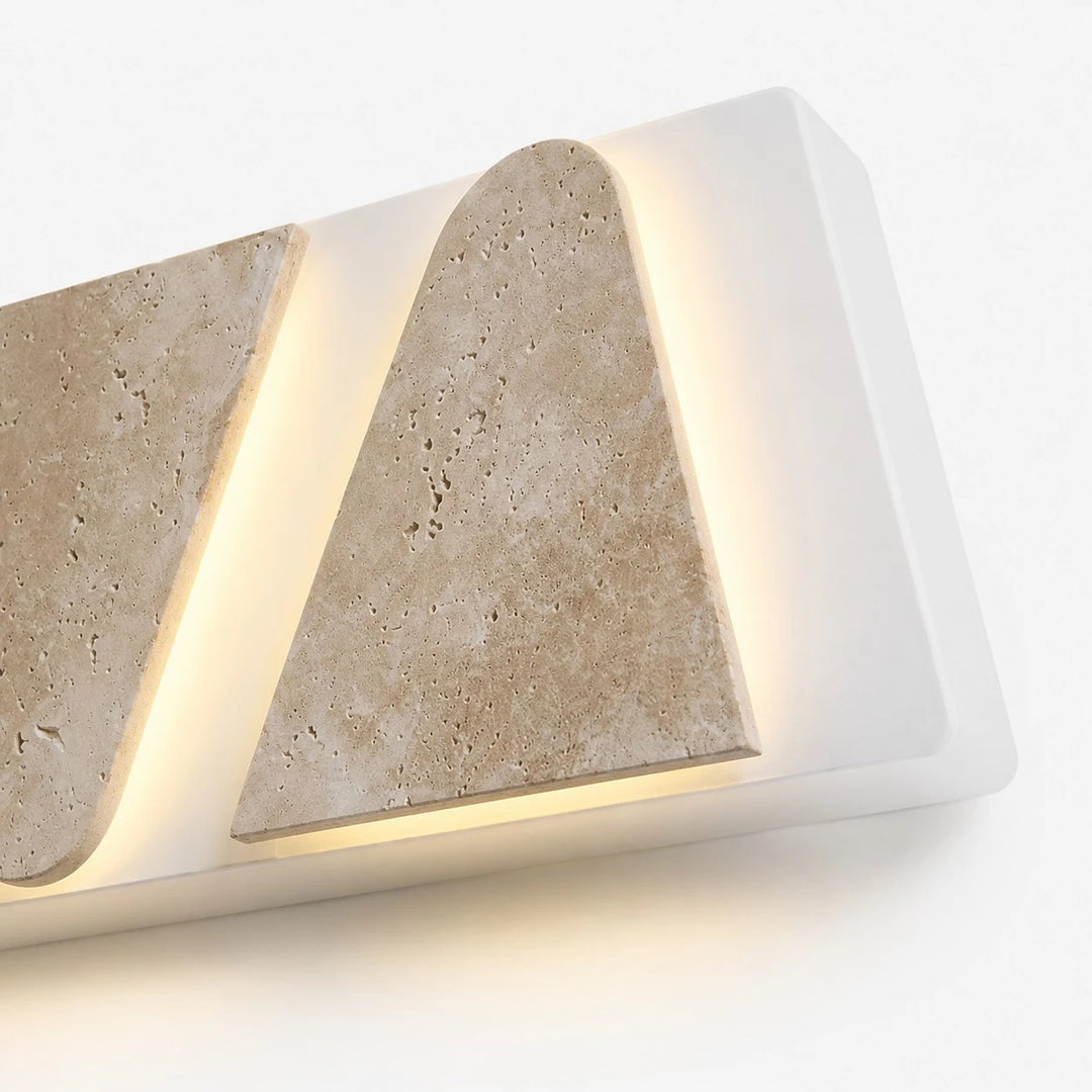 Aplique de pared con múltiples cabezas y textura de travertino