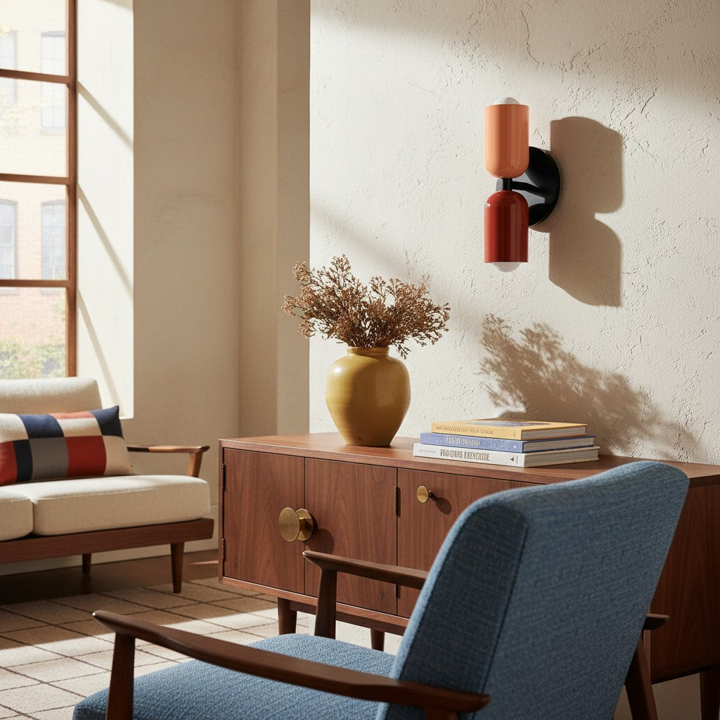 Aplique de Pared Nórdico Minimalista Symra - Lámpara de Pared Moderna de Doble Dirección para Espacios Interiores N47