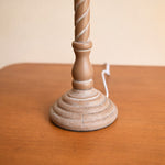 Load image into Gallery viewer, Carved wooden table lamp base close detail