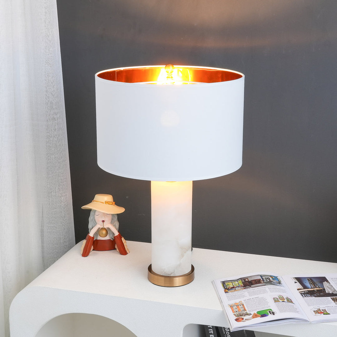 Lampe de table en albâtre Lineham