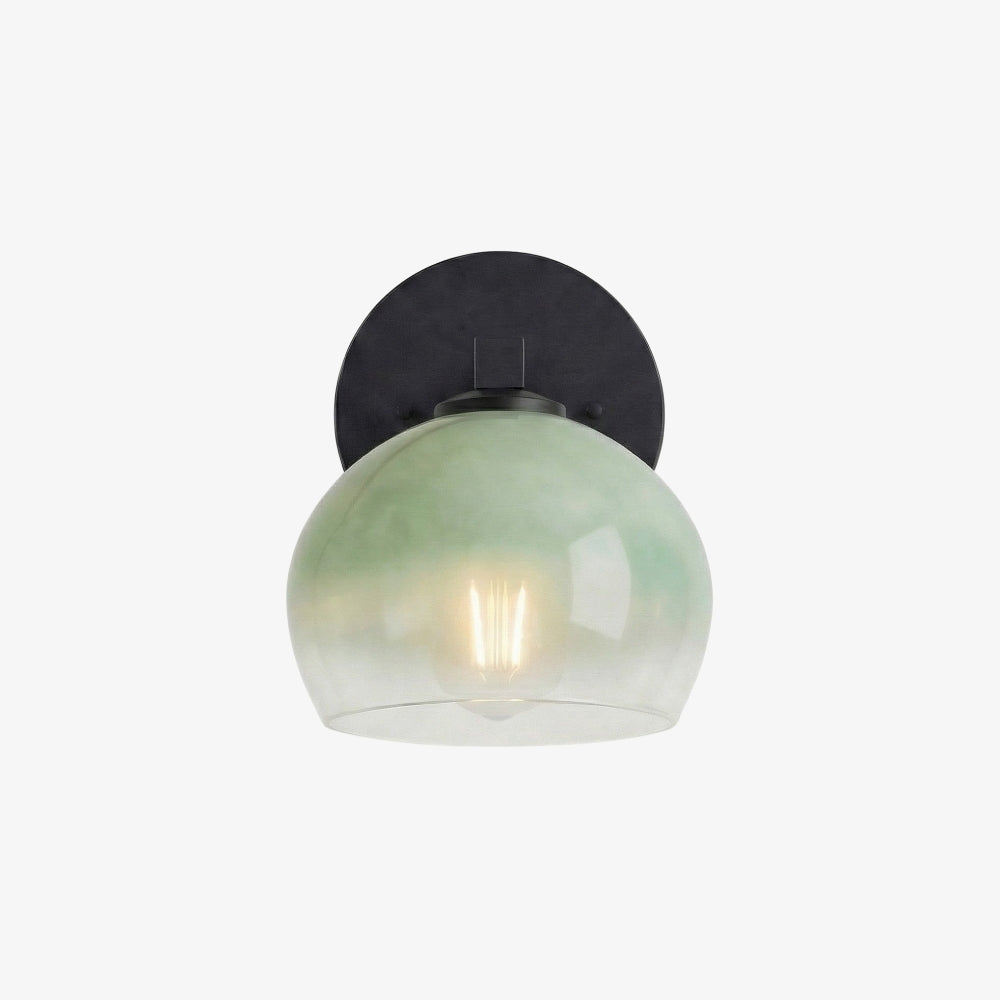 Auruca Globe Wall Light Bellflower Inspired Shape - Minimalist Metal Glass Sconce for Living Room