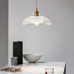 Charger l'image dans la visionneuse de galerie, Polished Brass Domed Glass Plug-In Pendant