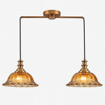Cargar imagen en el visor de la Galería, Vintage Fluted Glass Pendant Light for Kitchen &amp; Dining