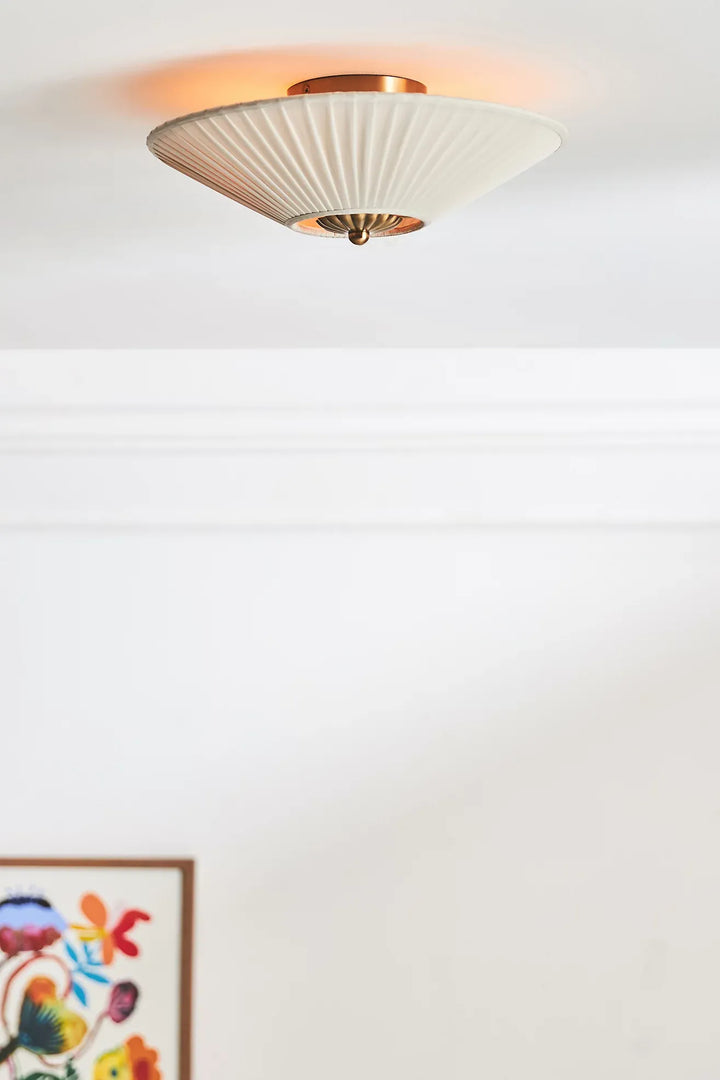 Lámpara de techo de tela moderna Elumina Silk Semi-Flush Mount