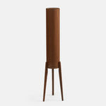 Bild in Gallery-Viewer laden, Coffee vintage fabric cylinder floor lamp