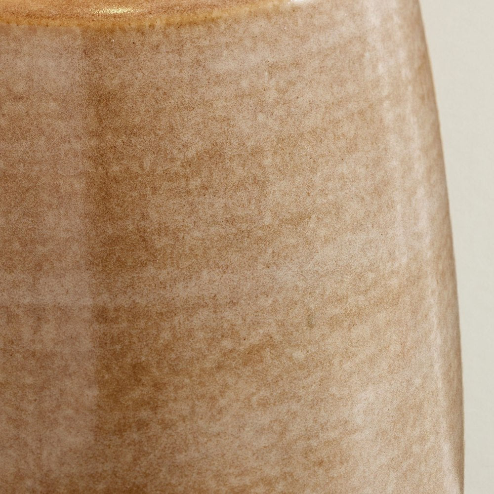 Ceruna Leinen Lampenschirm Keramik Tischlampe – Metallrahmen und Keramikfuß für Beleuchtung im Büro und Zuhause