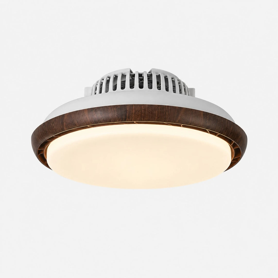 Walnut vented ceiling fan light