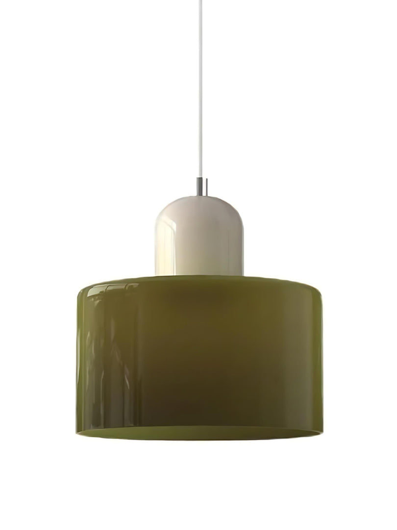 Suspension design moderne en verre cylindrique Verdoma pour cuisines et salles à manger