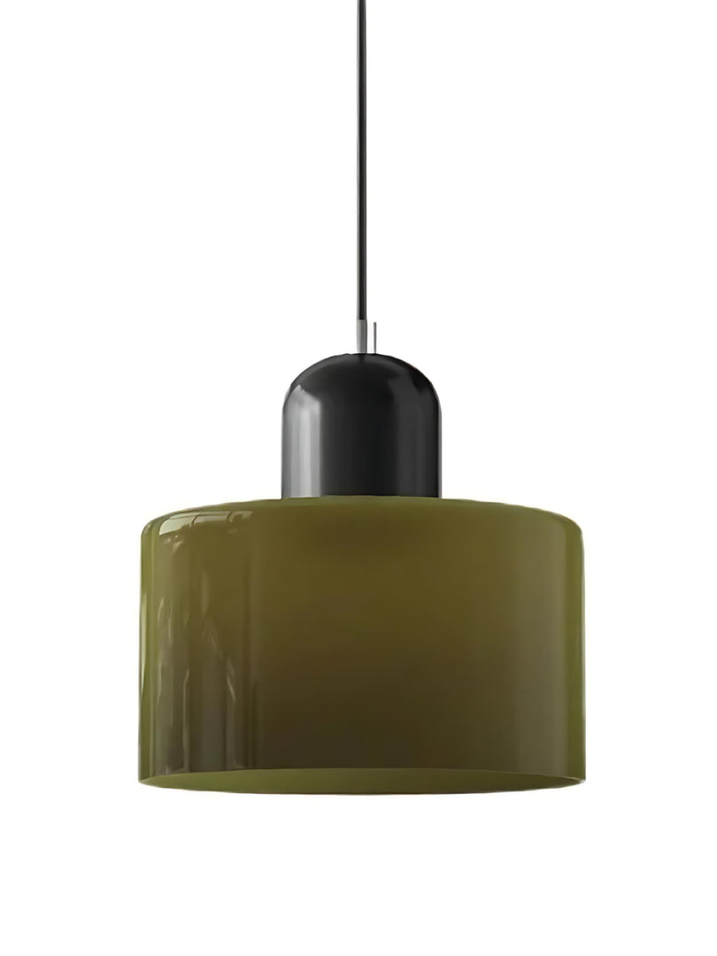Suspension design moderne en verre cylindrique Verdoma pour cuisines et salles à manger