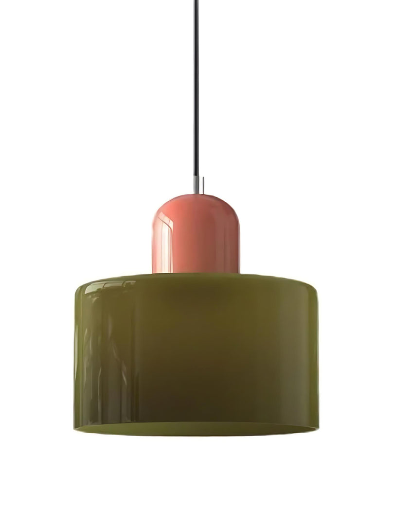 Suspension design moderne en verre cylindrique Verdoma pour cuisines et salles à manger
