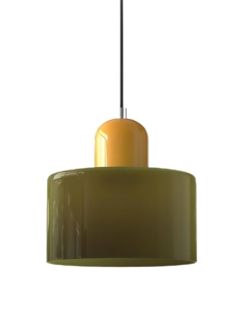 Suspension design moderne en verre cylindrique Verdoma pour cuisines et salles à manger