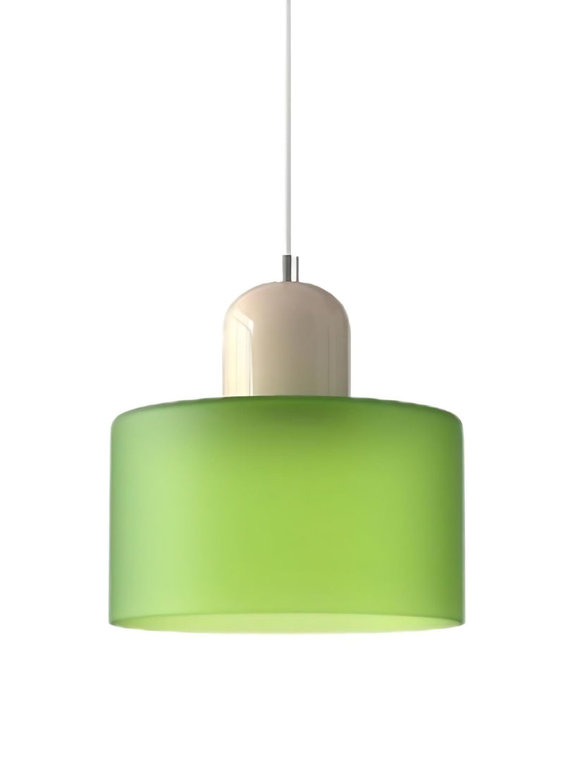 Suspension design moderne en verre cylindrique Verdoma pour cuisines et salles à manger