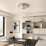 Load image into Gallery viewer, Bauhaus rippled glass ceiling light installed in a modern study room