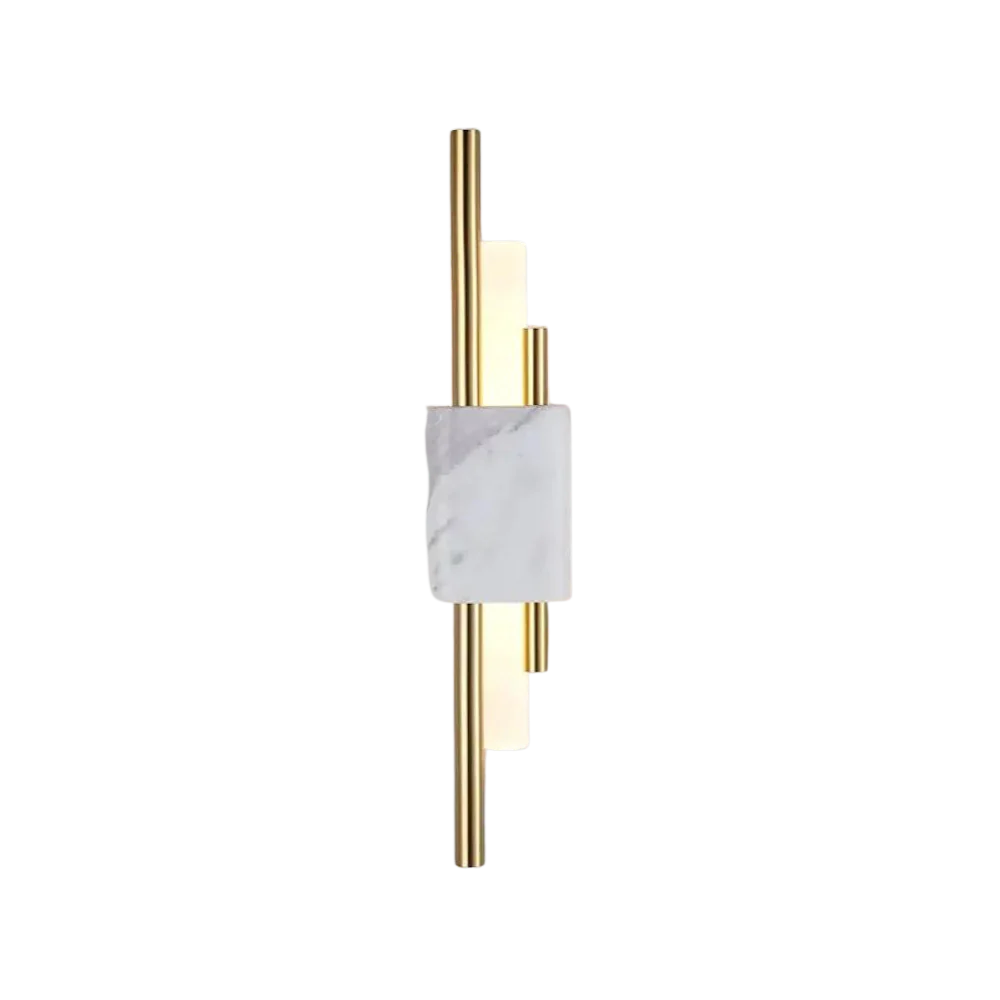 Refined Radiance Marble Accents Wall Light