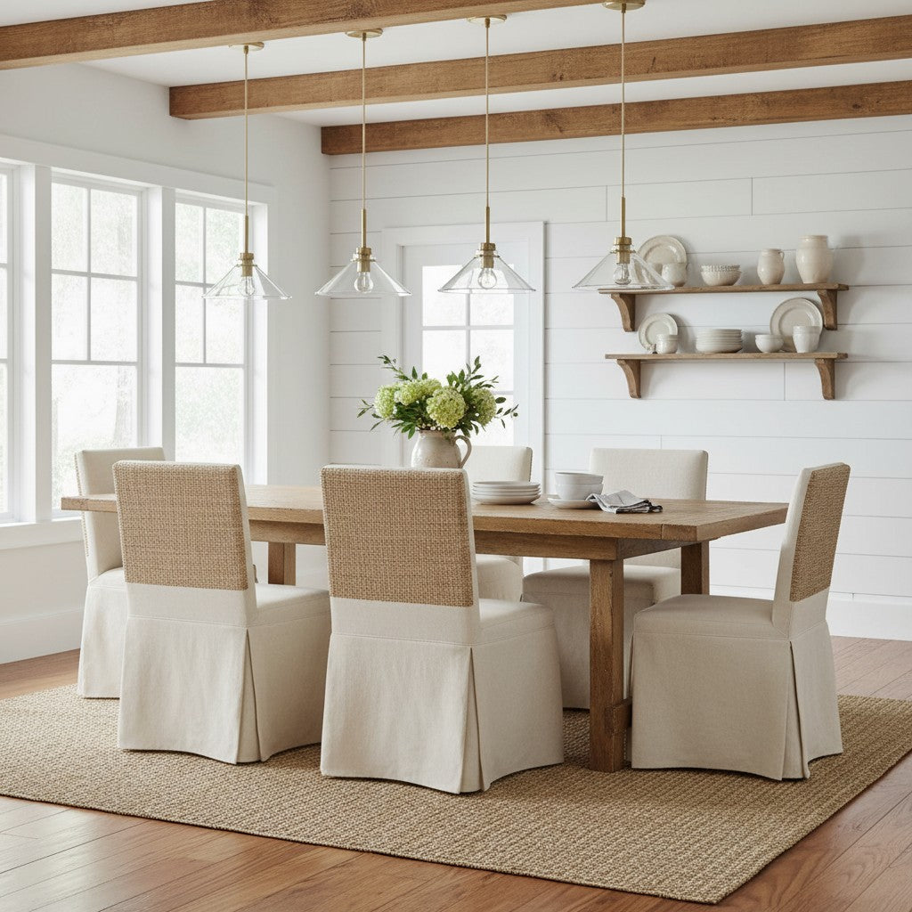 Aurenza Modern Farmhouse  Cone Pendant Light – Dimmable Kitchen and Entryway Lighting