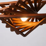 Load image into Gallery viewer, Walnut wood slatted shade detail