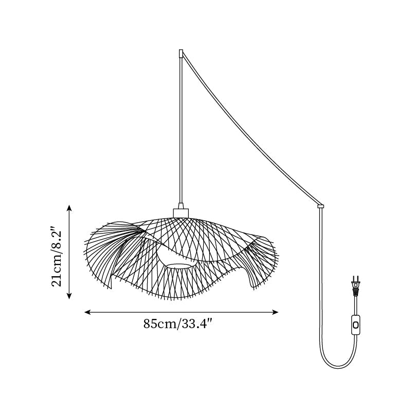 Natural Woven Shade Plug-In Light