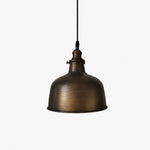 Cargar imagen en el visor de la Galería, Antique brass small dome pendant lamp