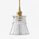Bild in Gallery-Viewer laden, Vintage Carved Glass Pendant Lamp