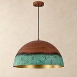 Cargar imagen en el visor de la Galería, copper patina pendant light