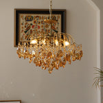 Load image into Gallery viewer, Vintage Sumptuous Teardrop Crystal Chandelier
