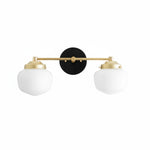 Bild in der Galerieansicht laden, Opalume Glass Art Deco Vanity Light - Bathroom Wall Sconce with White Glass Shades
