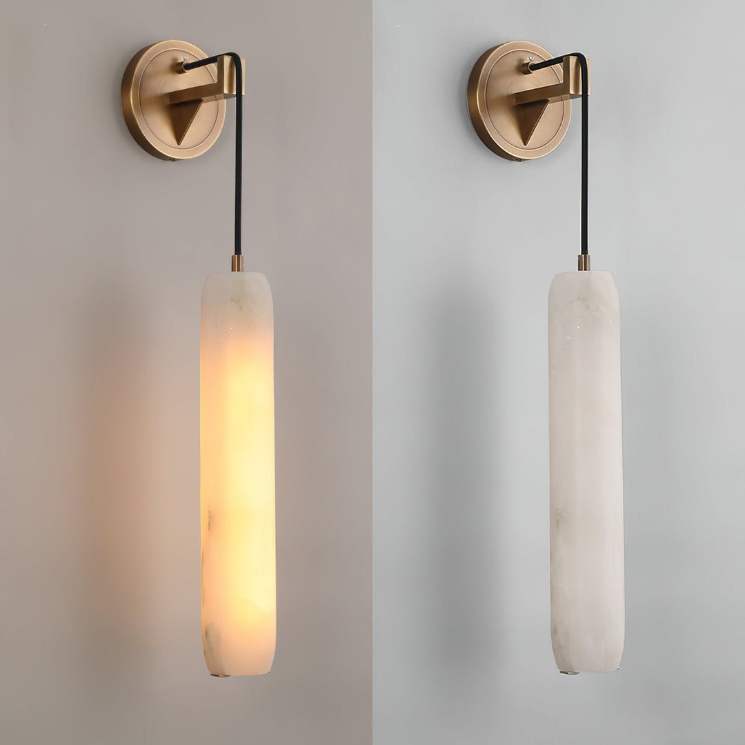 Alabaster Flöten Wandleuchte