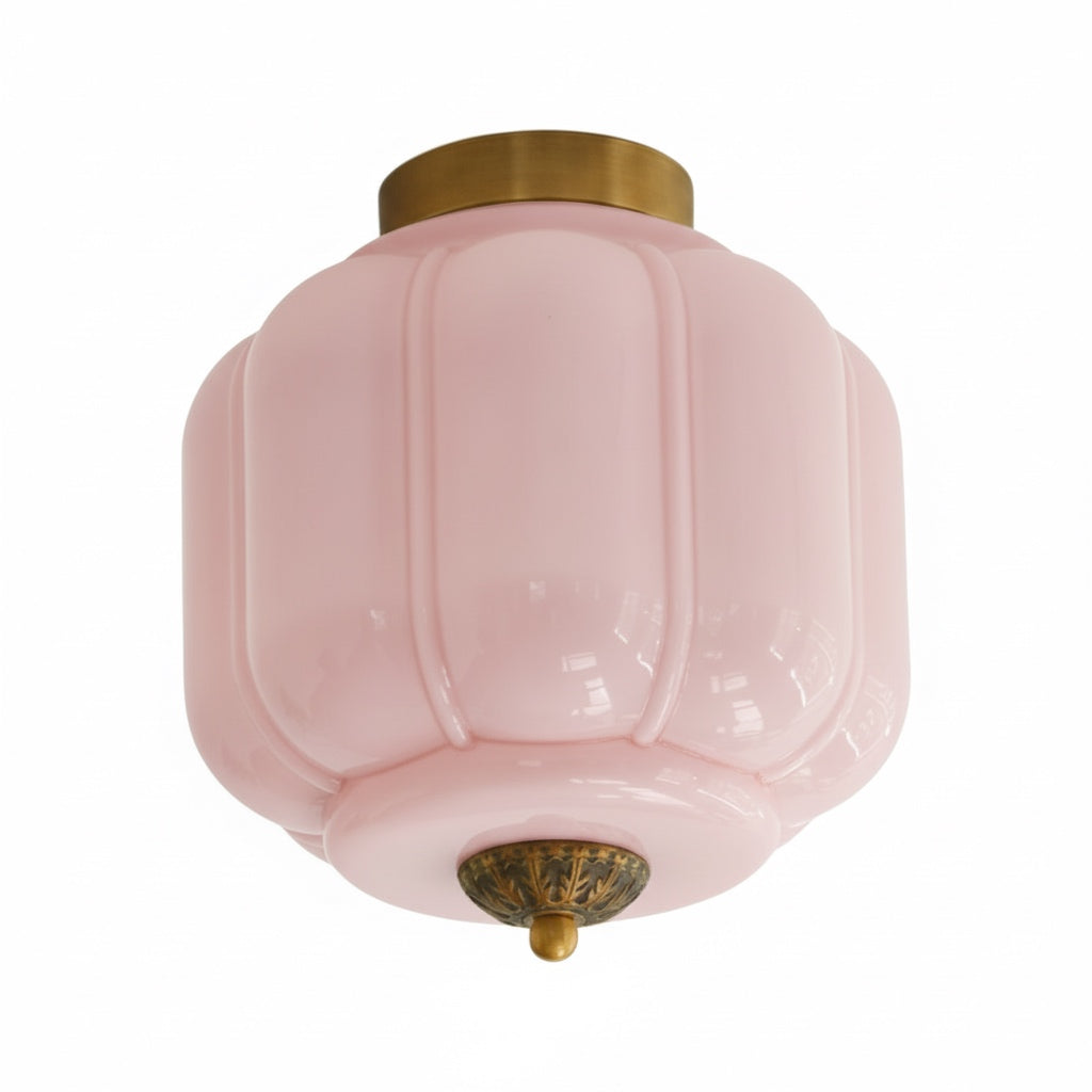Eloise Flush Mount Milk Glass Ceiling Light – Modern Accent Lighting with Artistic Glass Shade