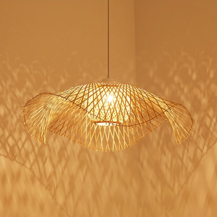 Natural Woven Shade Plug-In Light